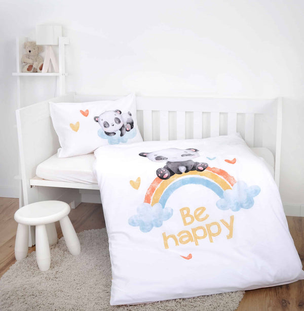babybest Bettwäsche-Set ‘Regenbogen Panda’