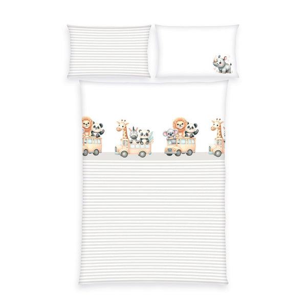 babybest Winterbettwäsche-Set ‘Abenteuer-Bus’