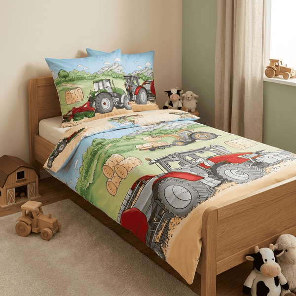 Bettwäsche-Set ‘Mähdrescher Trecker Traktor’ – 135×200 cm