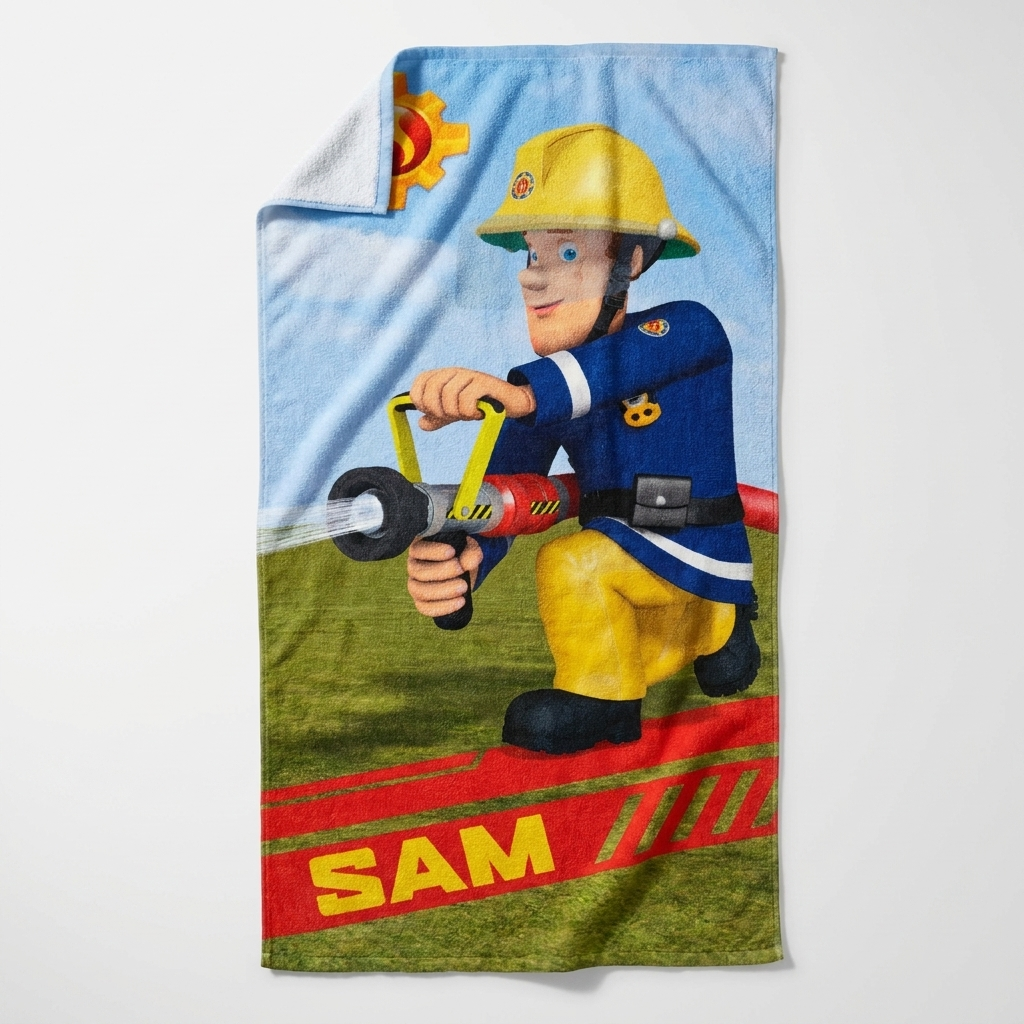 Feuerwehrmann Sam Badetuch, Detailansicht