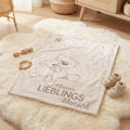 Kuscheldecke Kleiner Lieblingsmensch mit Schriftzug, 75x100 cm