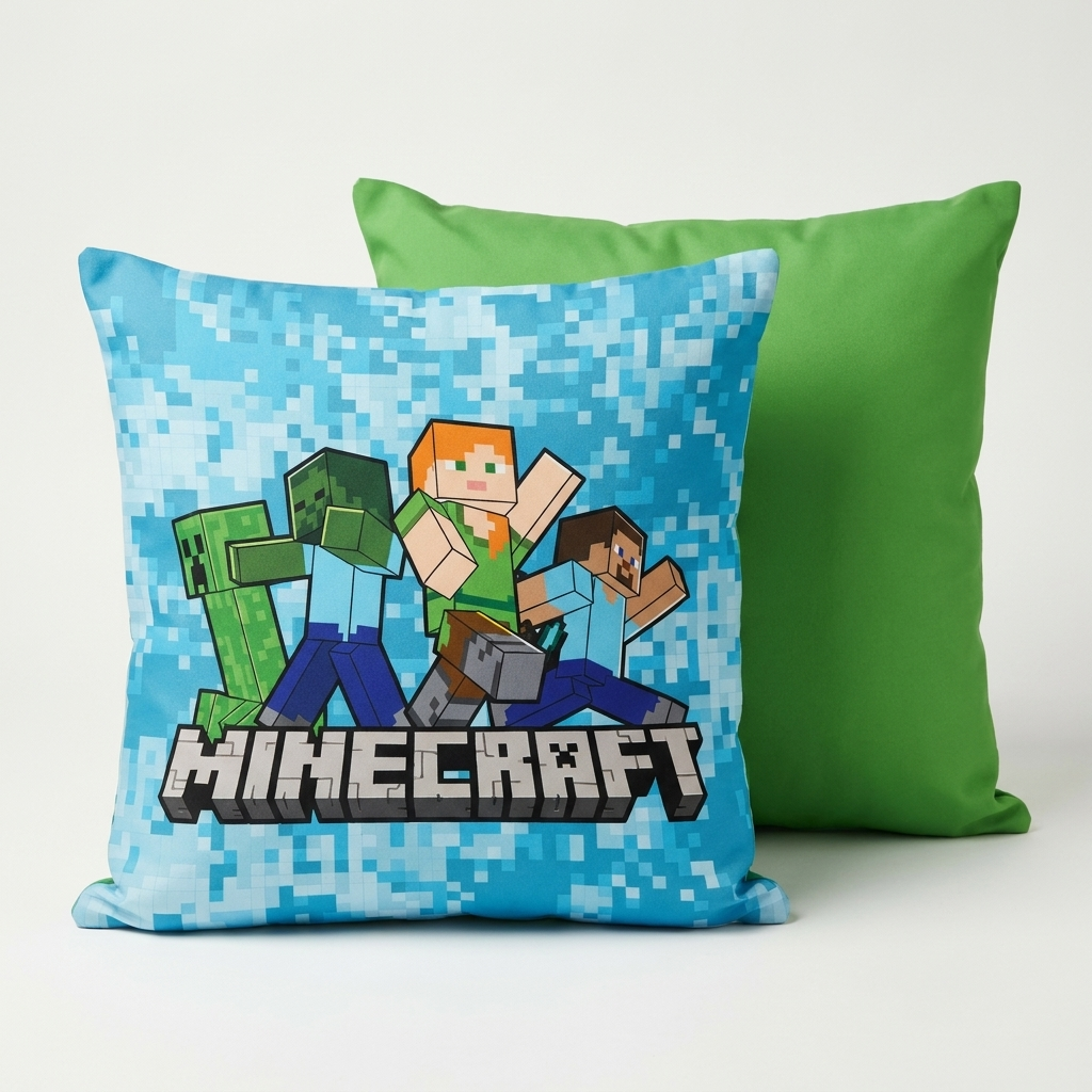 Minecraft Dekokissen Creeper Crew, Rückseite in Grün