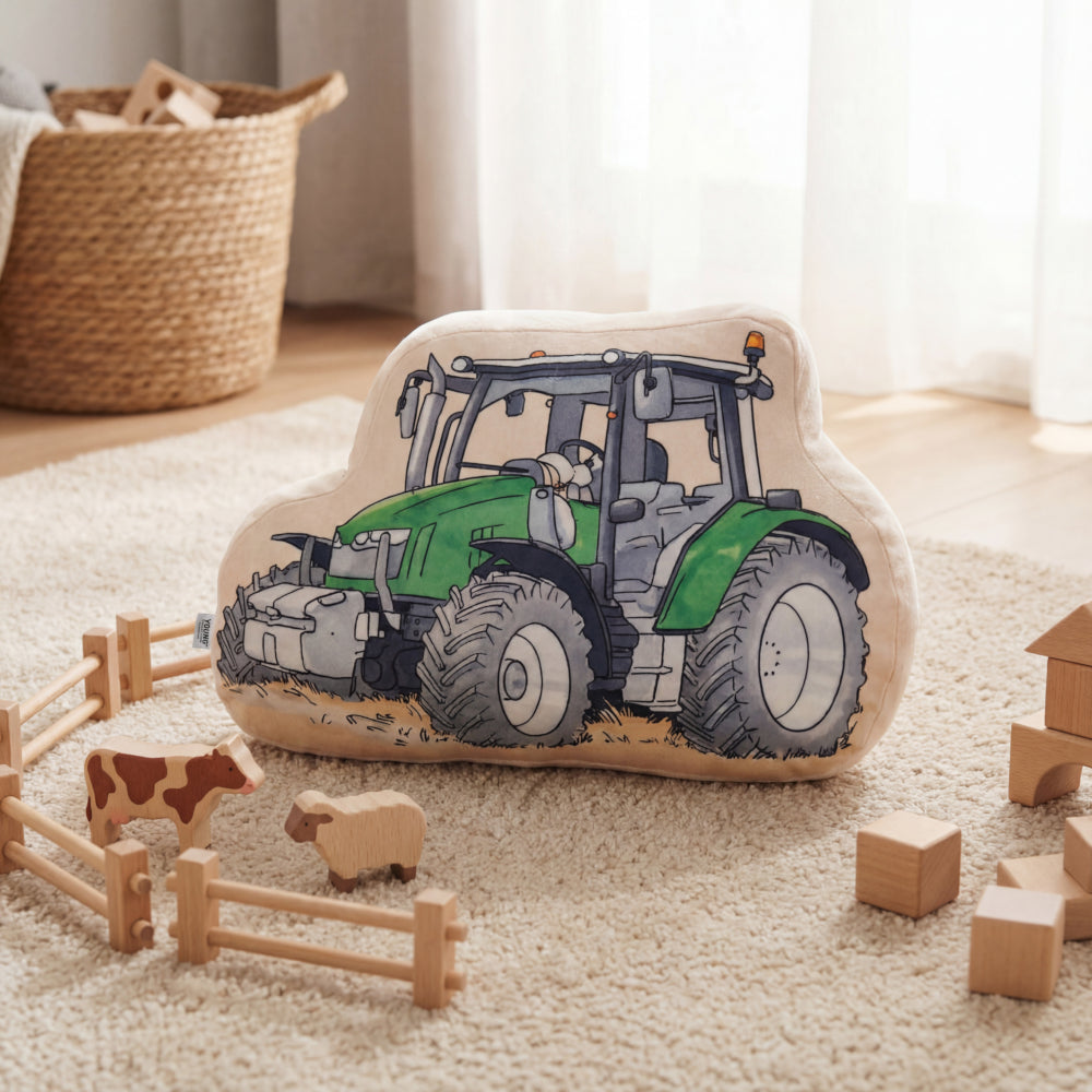 Formkissen Traktor mit Traktor-Motiv, 36x24 cm