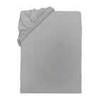 Jersey-Spannbettlaken in Grau aus 100 % Baumwolle mit Rundumgummizug