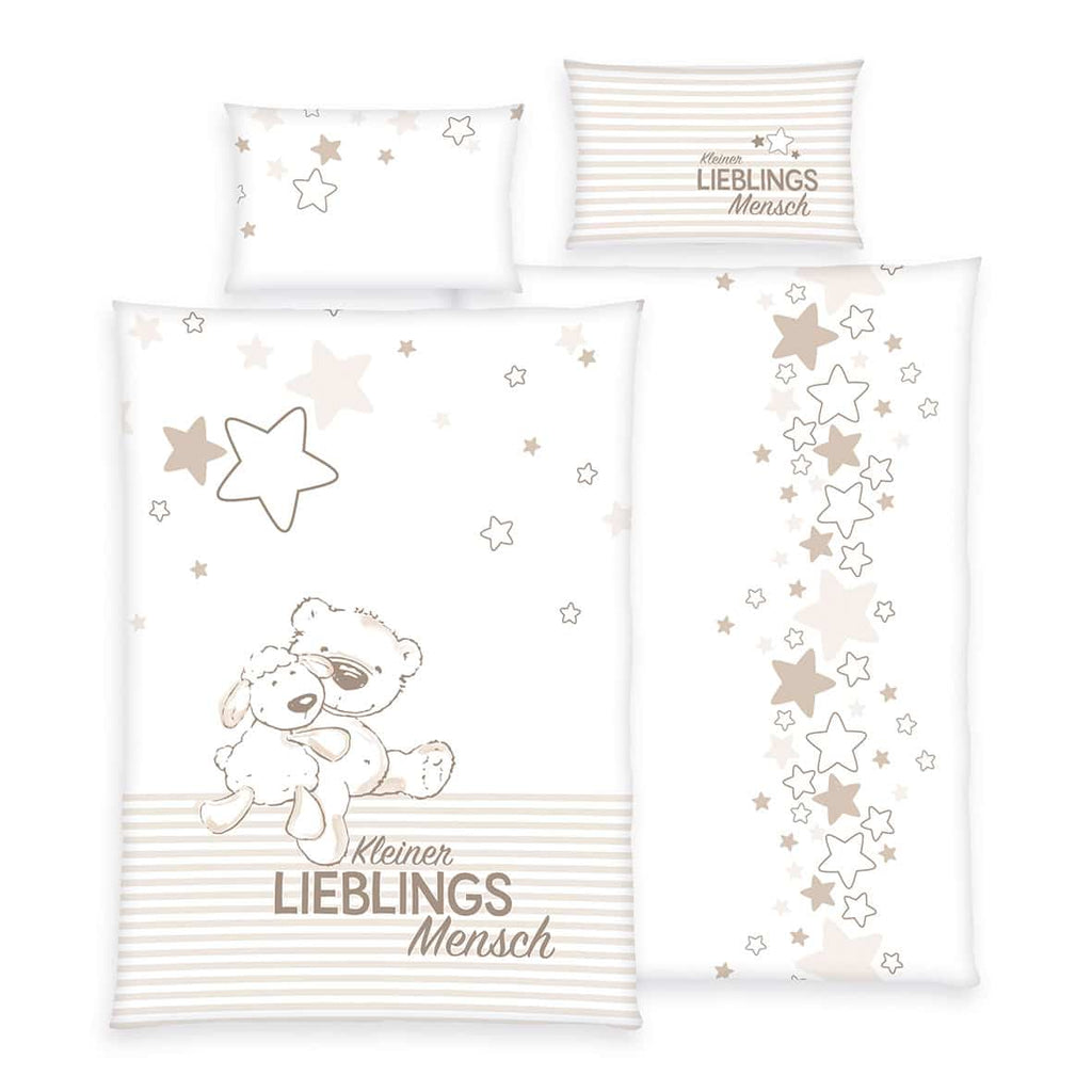 babybest Babybettwäsche Kleiner Lieblingsmensch Beige, Produktansicht