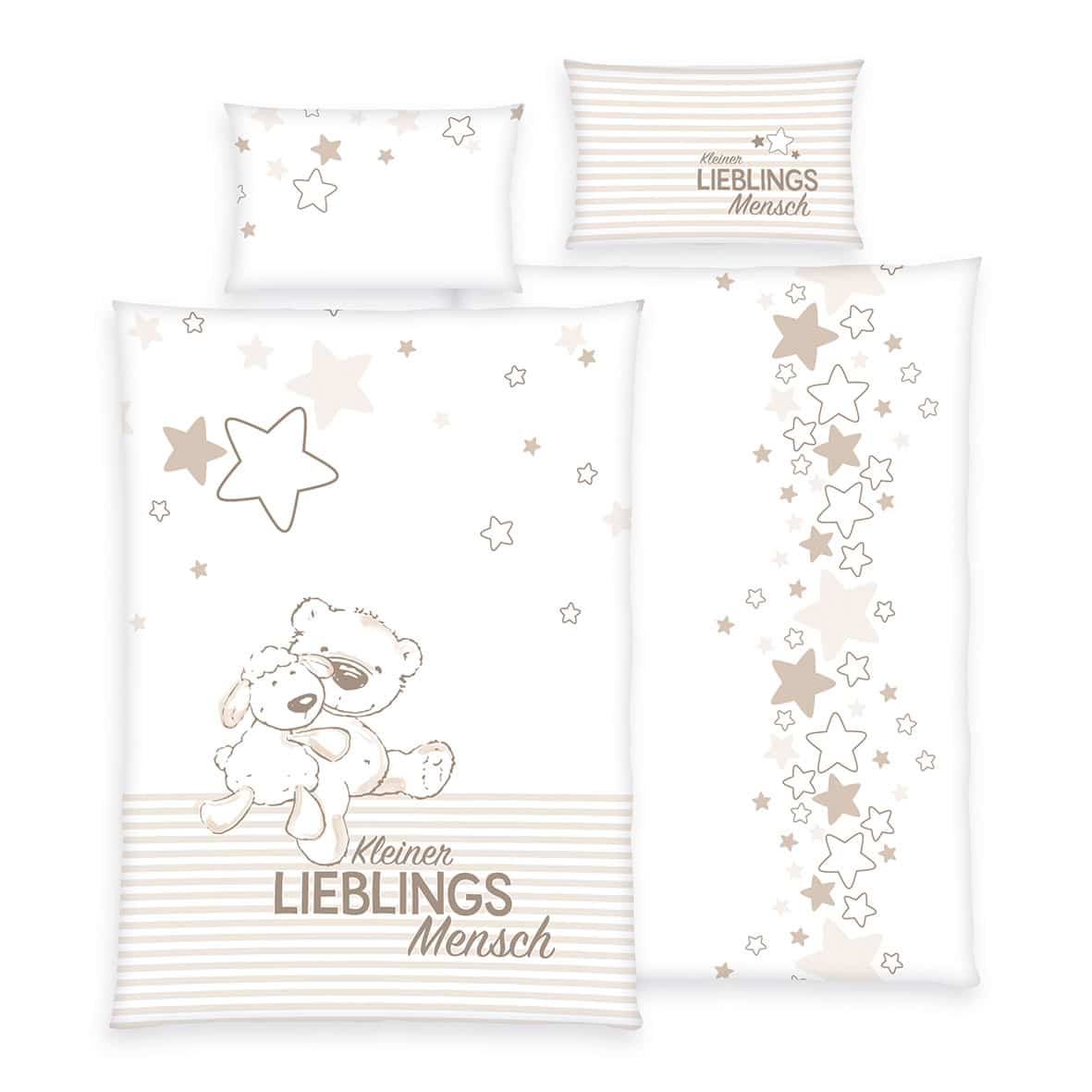 babybest Babybettwäsche Kleiner Lieblingsmensch Beige, Produktansicht