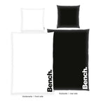 Bench Bettwäsche-Set in Schwarz-Weiß mit Bench-Logo, 135x200 cm