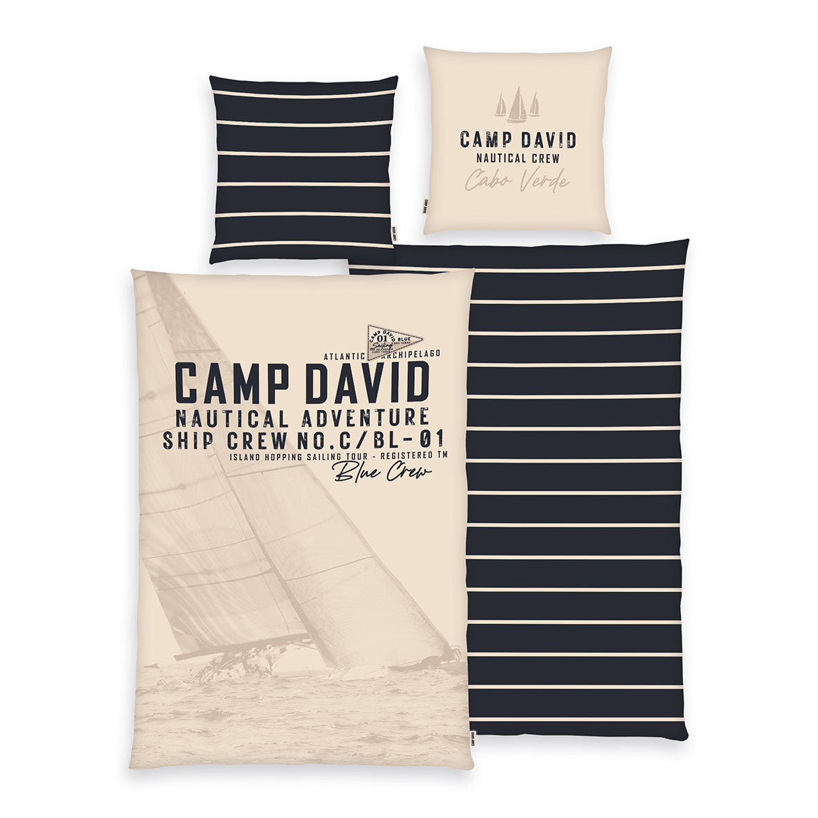 CAMP DAVID Bettwäsche Sea Stripes aus Renforcé-Baumwolle, Produktansicht