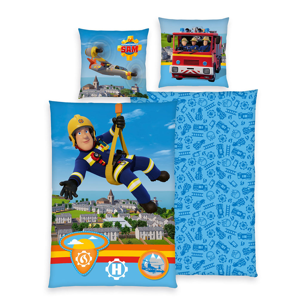 Feuerwehrmann Sam Bettwäsche Fire Swift aus Renforcé-Baumwolle, Produktansicht