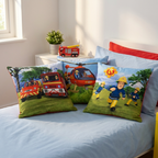 Feuerwehrmann Sam Dekokissen-Set Classic mit Wendemotiven, je 40x40 cm