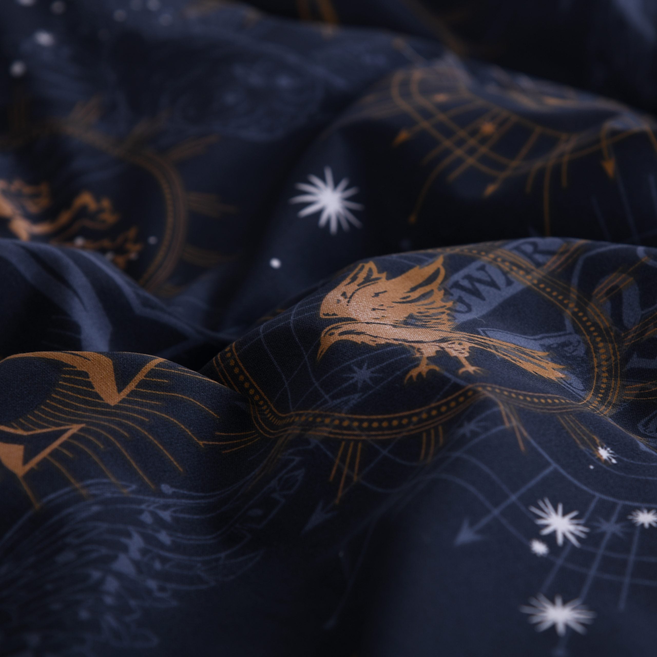Harry Potter Bettwäsche Stars, Vorder- und Rückseite im Detail