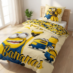 Minions Bettwäsche Bananas mit Minions-Motiv, 135x200 cm