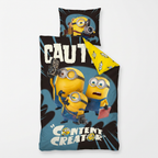 Detailaufnahme des Minions-Motivs der Bettwäsche Content Creator