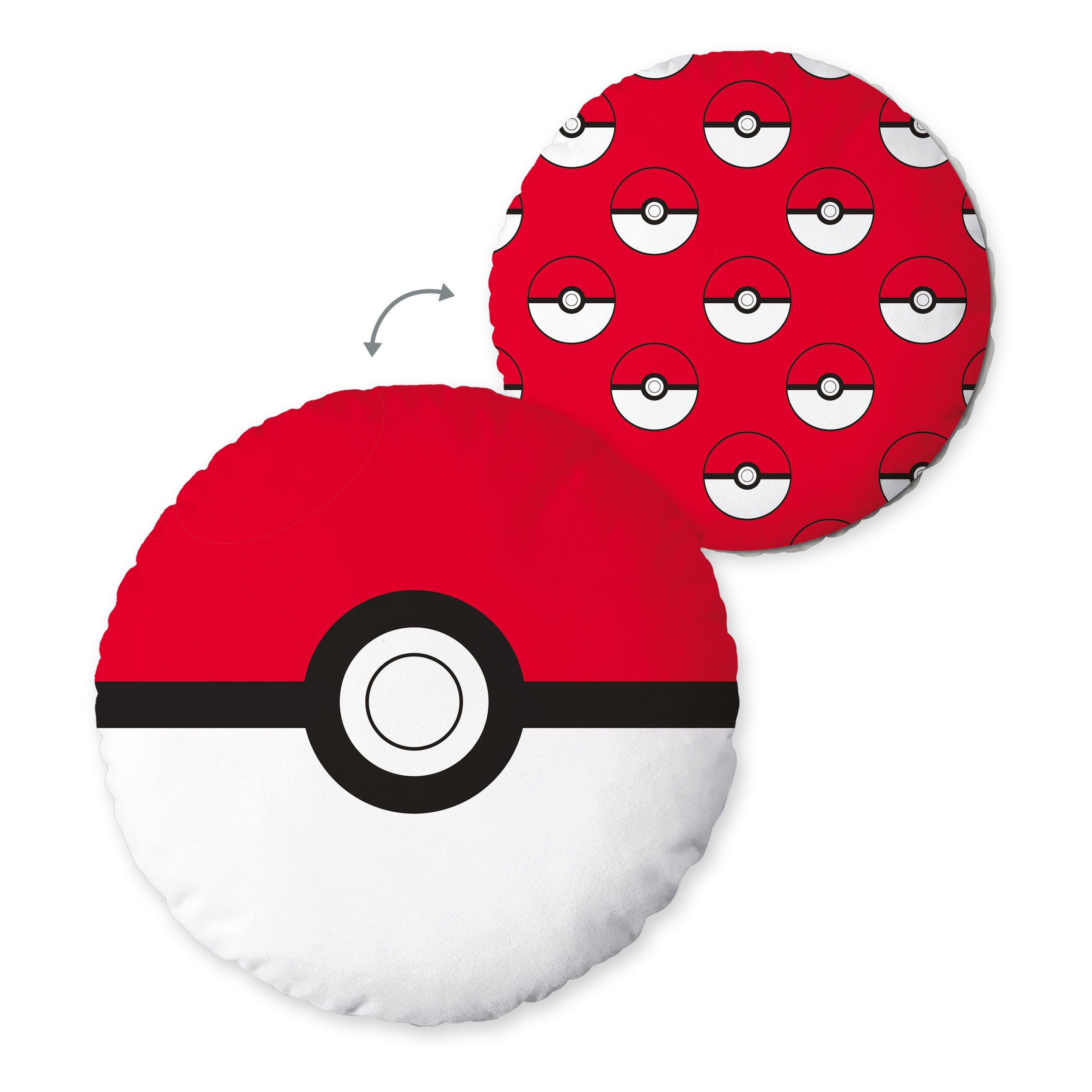 Pokémon Formkissen Pokéball aus Soft Velboa, Produktansicht
