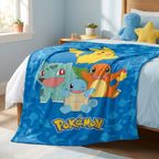 Pokémon Fleecedecke Classic mit Pikachu und Freunden, 130x160 cm