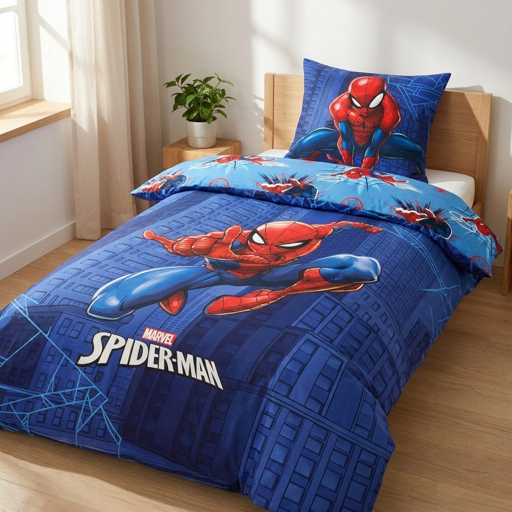 Spider-Man Bettwäsche City Hero mit Superhelden-Motiv, 135x200 cm