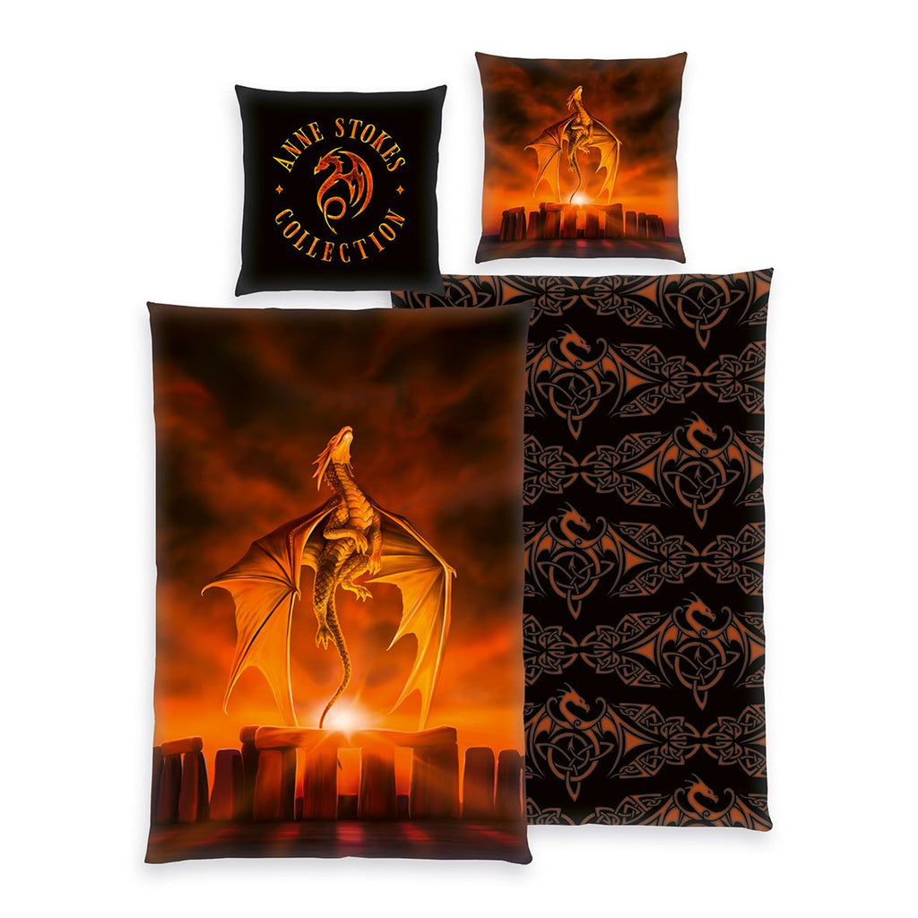 Anne Stokes Bettwäsche-Set Drache mit Fantasy-Drachenmotiv und keltischer Wendeseite