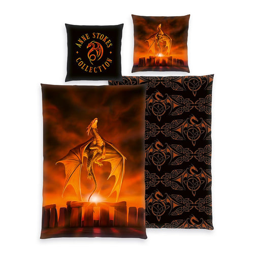 Anne Stokes Bettwäsche-Set Drache mit Fantasy-Drachenmotiv und keltischer Wendeseite