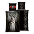 Anne Stokes Bettwäsche-Set Engel mit gotischem Engel-Motiv und Ornament-Wendeseite