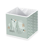 babybest Aufbewahrungsbox ‘Nordic Forest’ mit Tannen und Dreiecken vorn, 30 x 30 x 30 cm