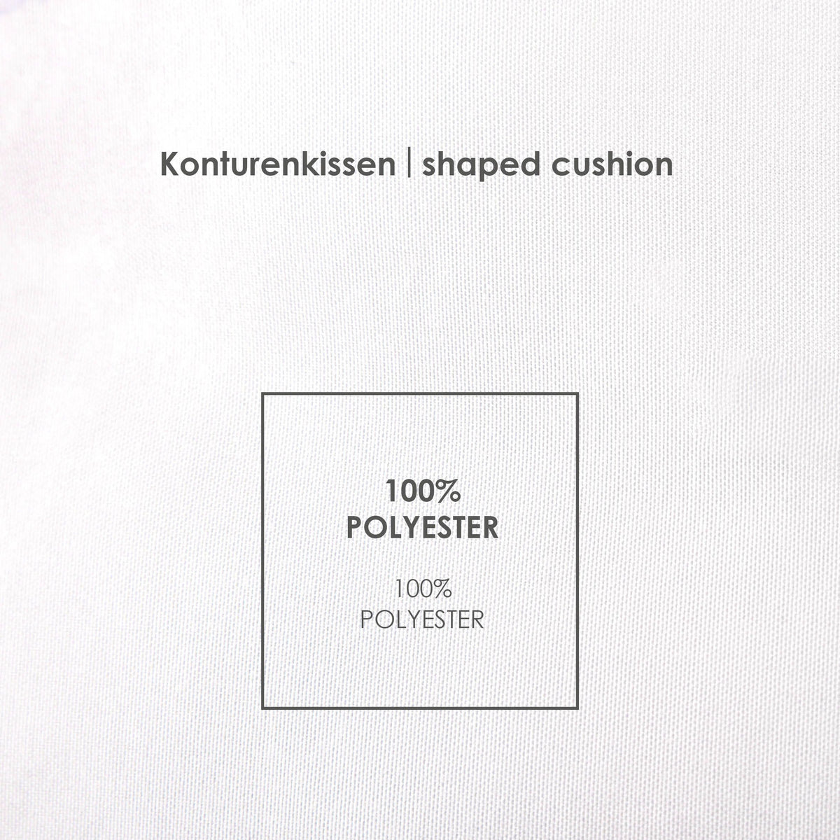 Infokarte: Konturenkissen aus 100 % Polyester