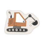 babybest Formkissen ‘Bagger’ ca. 36 x 25 cm in der Kontur eines orangefarbenen Kettenbaggers