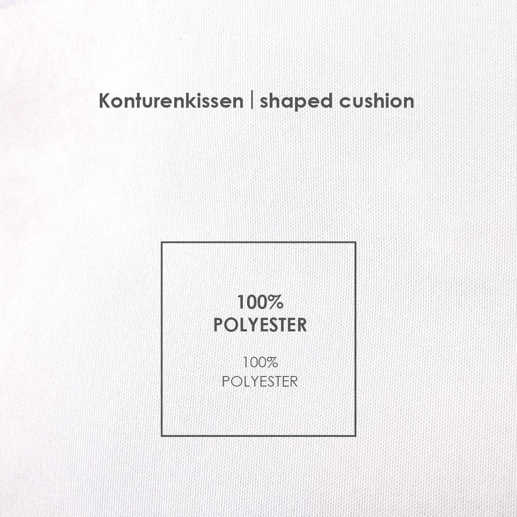 Infokarte: Konturenkissen aus 100 % Polyester
