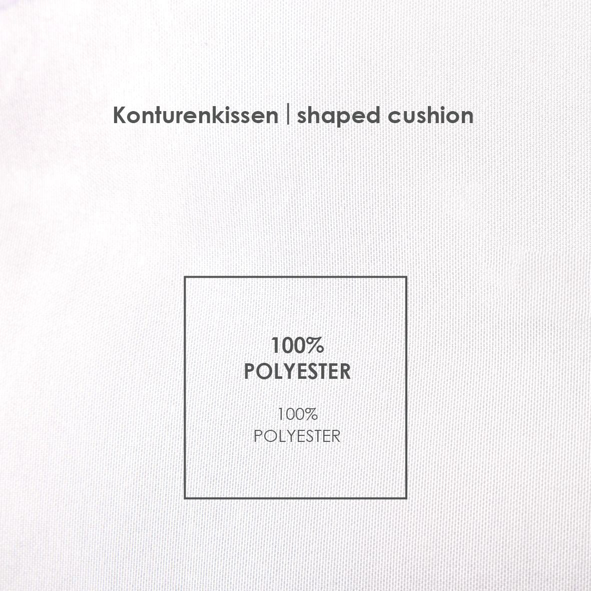 Infokarte: Konturenkissen aus 100 % Polyester