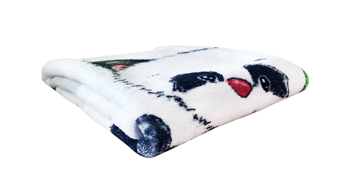 Zusammengelegte Kuscheldecke ‘Panda’