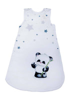 Vorderseite des Schlafsacks ‘Panda’ mit Panda und Sternen
