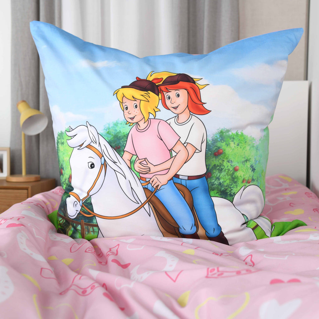 Kissen mit Bibi und Tina zu zweit auf dem Schimmel Sabrina