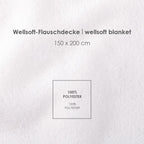 Infokarte: Wellsoft-Flauschdecke 150 x 200 cm, 100 % Polyester