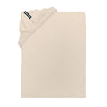 CAMP DAVID Spannbettlaken ‘Uni’ in Beige aus Jersey mit Rundumgummizug und Etikett