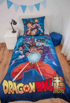 Dragonball Bettwäsche ‘Classic’ auf einem Einzelbett im Jugendzimmer