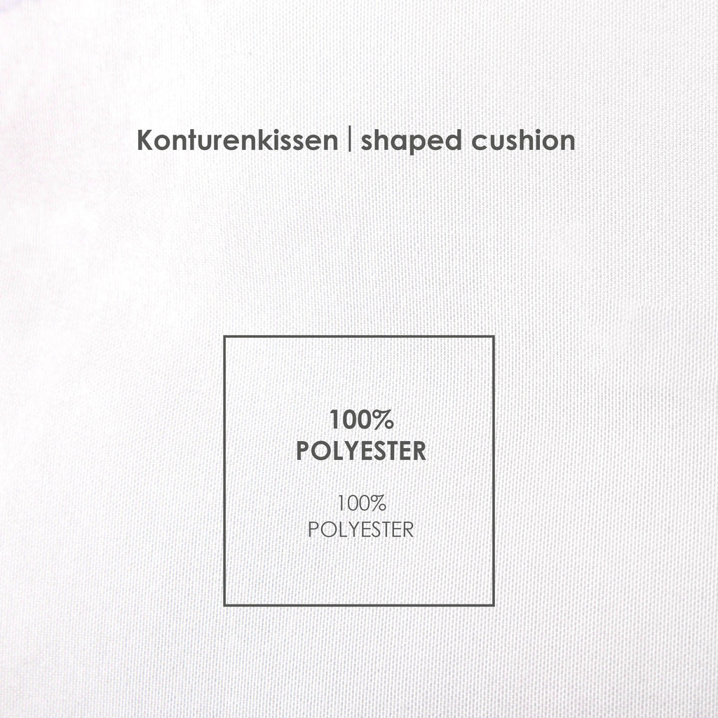 Infokarte: Konturenkissen aus 100 % Polyester