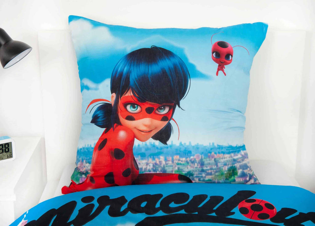 Kissen 80 x 80 cm mit Ladybug über Paris
