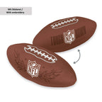 NFL Formkissen ‘Football’ in Ballform mit gestickter Schnürung, NFL-Shield und Touchdown-Schriftzug, beide Seiten