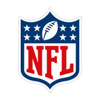 NFL Formkissen ‘Shield’ 35 x 26 cm in Form des NFL-Shields mit Sternen, Football und rotem NFL-Schriftzug