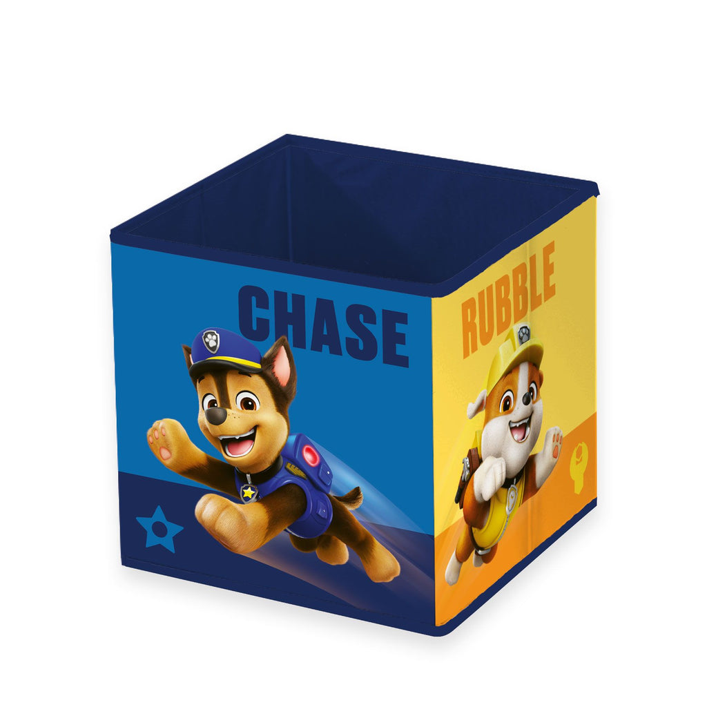 Paw Patrol Aufbewahrungsbox ‘Heldenhafte Helfer’ mit Chase vorn und Rubble an der Seite