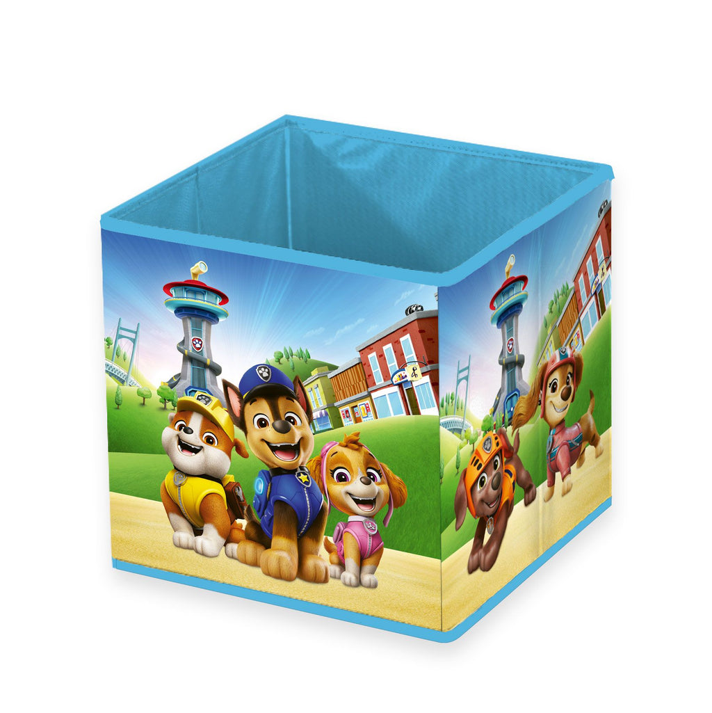 Paw Patrol Aufbewahrungsbox ‘Team Abenteuerbay’ mit Rubble, Chase und Skye vor dem Aussichtsturm
