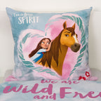 Kissen mit Lucky und Spirit im Herz und dem Schriftzug I’m a free Spirit