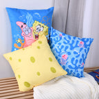 Kissen des Sets ‘Fun’ mit Schwamm-Seite, Korallenmuster und SpongeBob mit Patrick