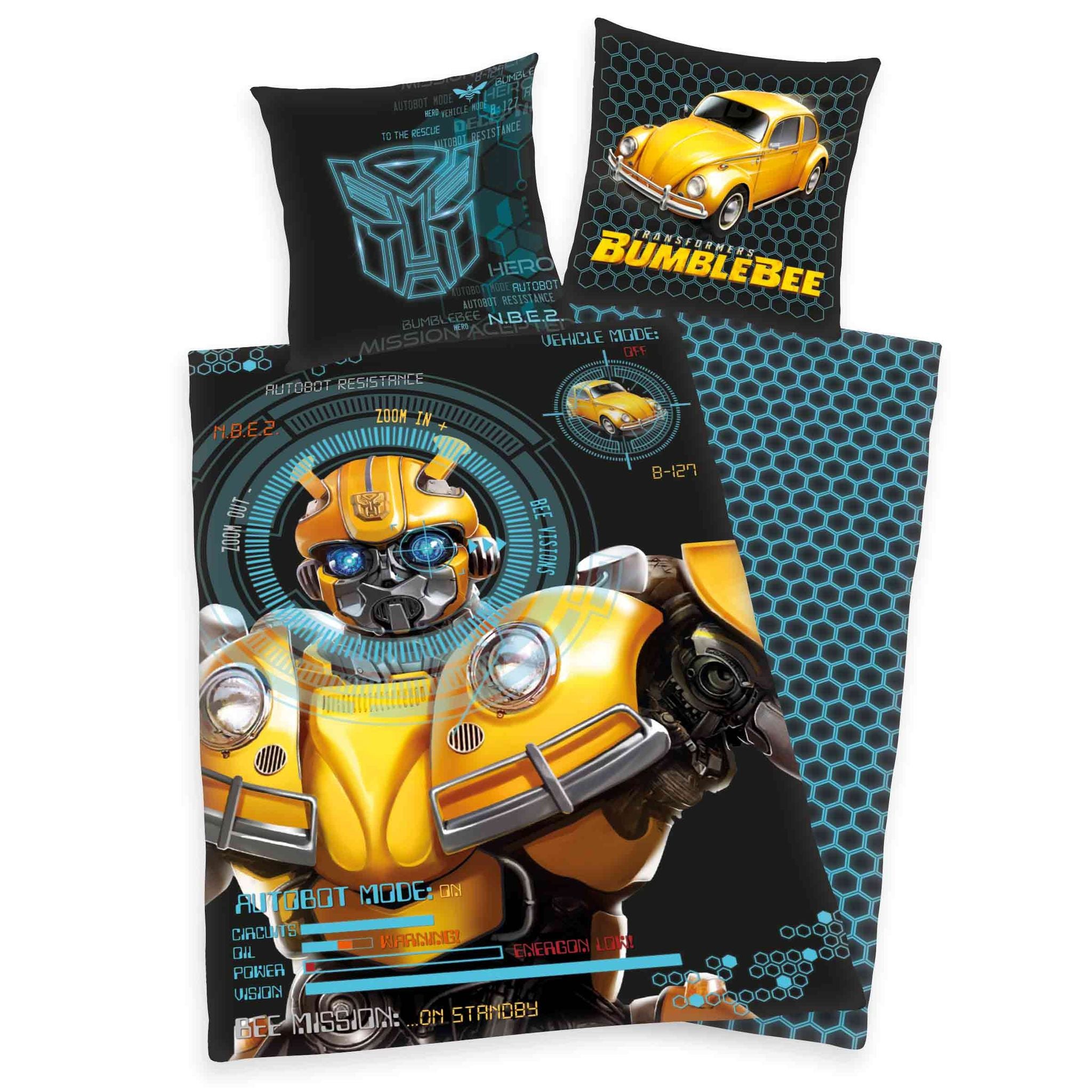 Transformers Bettwäsche-Set Bumblebee mit Autobot-Motiv und Wendeseite