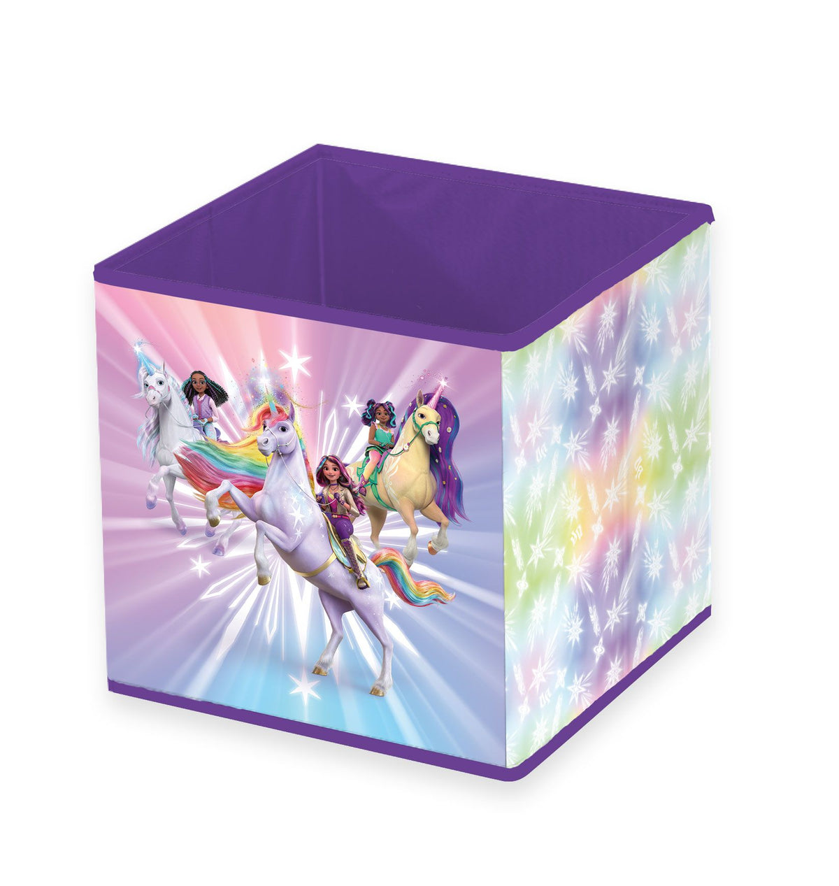 Unicorn Academy Aufbewahrungsbox ‘Magic’ mit Einhörnern und Reiterinnen vorn