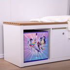 Unicorn Academy Aufbewahrungsbox in einem weißen Regalwürfel