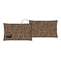 Wild Flowers Dekokissen ‘Leo’ 30 x 50 cm: Leoprint in Braun und Schwarz auf beiden Seiten, schwarze Kante