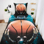 Young Collection Bettwäsche ‘Basketball’ auf einem Bett im Jugendzimmer