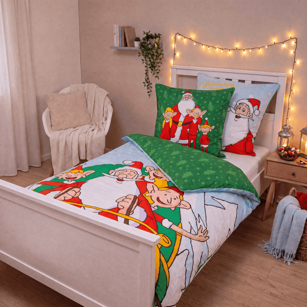 Weihnachtsmann und Co. KG Winterbettwäsche Nordpol-Helden, 135x200 cm