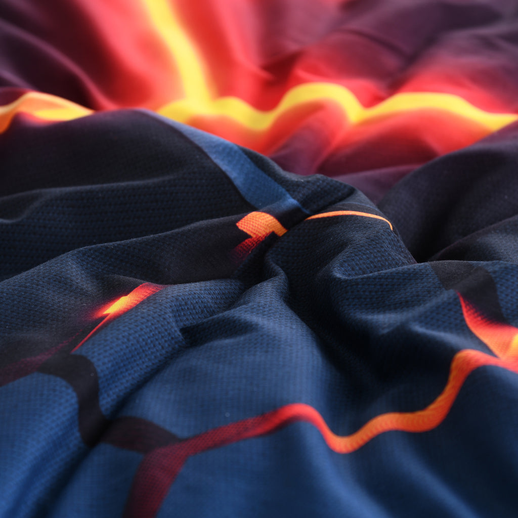 Wendebettwäsche Lava 3D Effekt aus Renforcé-Baumwolle, Vorder- und Rückseite