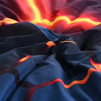 Wendebettwäsche Lava 3D Effekt aus Renforcé-Baumwolle, Vorder- und Rückseite